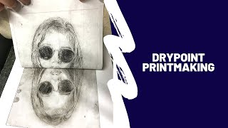 Drypoint Etching Printmaking Demo on Plexiglas [upl. by Ahsenod]