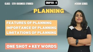 Class 12 BST  Planning Chapter in 1 Shot 🔥  Features Importance Limitations  Exam Tips  cbse [upl. by Preston347]