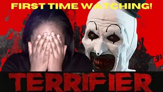 I finally saw TERRIFIER Its totally gross but charming  MOVIE REACTION  First Time Watching [upl. by Arnon418]