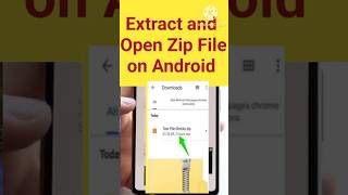 how to open Zip file on Android  how to extract zip file on Android  zip file Android shorts [upl. by Fredella281]