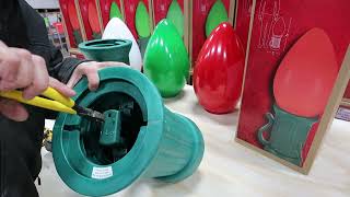 2024 Home Depot GIANT Holiday Christmas bulb Modify for 120v with cord and socket BEST method [upl. by Ximenez666]