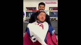 Barber Putting Spurs Jersey On Eden Hazard 💀 [upl. by Heidt]