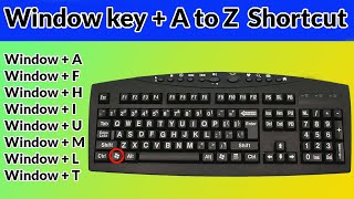 windows all shortcuts A to Z [upl. by Lenehc]