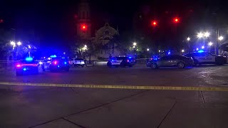 SCENE VIDEO Mass shooting kills 4 wounds 17 in Birmingham [upl. by Arotal]