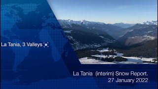 La Tania Snow Report 27 Jan 2022 lataniacouk [upl. by Lynna320]