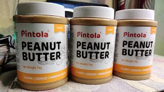 Pintola Classic Peanut Butter  26 Protein  3 Piece Wow  Price 269  1 KG Jar Shopping OnFlipkart [upl. by Lalat374]