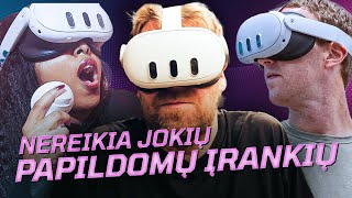 IŠSIKRAUSTĖME Į VIRTUALIĄ REALYBĘ  AKINIAI OCULUS QUEST 3  UNBOX RING [upl. by Ataliah]