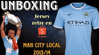 Unboxing y Review Camiseta MANCHESTER CITY LOCAL 20132014 [upl. by Baram]