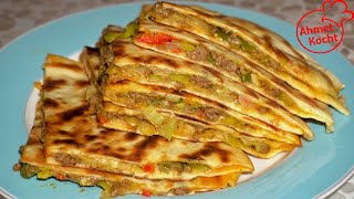 Gözleme mit Hackfleisch amp Lauch  Ahmet Kocht  türkisch kochen  Folge 397 [upl. by Lienet]