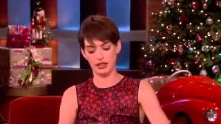 Anne Hathaway on \\SNL\\ and Breaking Her Arm on Ellen Show [upl. by Ocsisnarf]