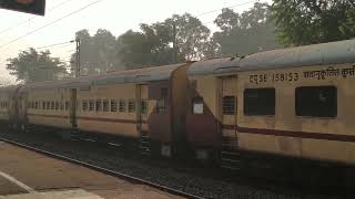 Hool Express arriving at Mankar Station indianrailways travel train [upl. by Ecnal]