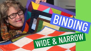 🏆 How to Bind Your Quilt  Part 2 Wide and Narrow Bindings [upl. by Daryl]