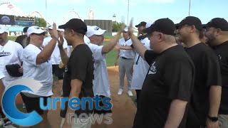 Collars vs Scholars Lead Off Catholic Schools Night in Friendly Game to Promote Catholic Education [upl. by Christos326]