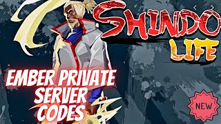 Ember Private Server Codes For Shindo Life  Latest May 2021 [upl. by Siravat]