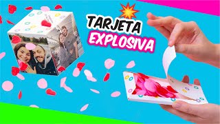 Tarjeta EXPLOSIVA  SALE un CUBO de una tarjeta  BROMA para tu NOVI ★ Así o más fácil [upl. by Dysart659]