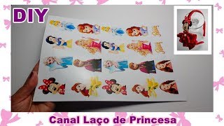 Diy  Como fazer Minnie e Princesas para tiaras Canal Laço de Princesa [upl. by Anitsirk]