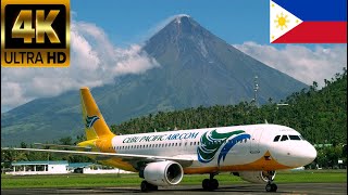 4K ILLEGAL 21 KTS Tailwind Landing  LEGAZPI Airport MAYON  FENIX A320 FS Realistic Cebu Pacific [upl. by Llebana]