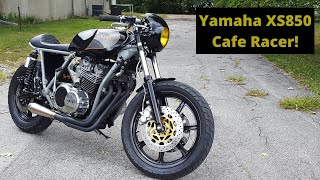 Brick House Builds Yamaha XS850 Cafe racer fly by [upl. by Seena226]