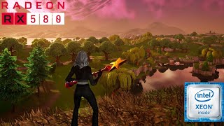 Playing OG Fortnite on a 275 Gaming PC  Xeon E5 2670 V3  RX 580 8GB  Low  Medium  High  Epic [upl. by Anetsirk]