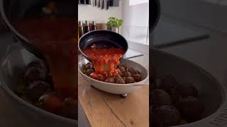 Meatball dish with chickpeas baked in the oven twiztidtastesllc food [upl. by Nahta298]