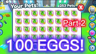 Trading Montage 76 PART 2  100 EGGS HATCH THANKS FOR THE DONATIONS💎  Pet Simulator X  Roblox [upl. by Letsyrc199]