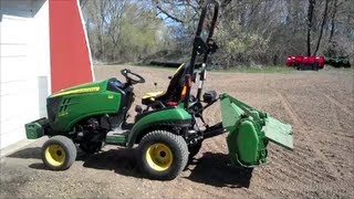 John Deere 1026R with 48quot Garden Tiller [upl. by Aushoj]