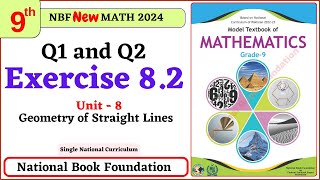 Class 9 I Math Exercise 82  Q1 and Q2 Solutions I Class 9 Math Unit 8 exercise 81 [upl. by Trueman]