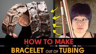 How to Make Bracelet out of Copper Pipe Tubing  WATCH amp LEARN 2 [upl. by Namhar263]