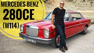 KLASİK  Mercedes W114 280CE Kıpkırmızı göz alıcı güzellik [upl. by Oilime467]