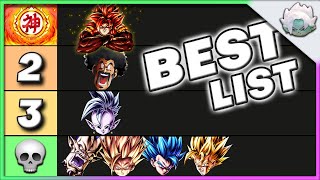 Objectively BEST TOP 10 Tier List August  Dragon Ball Legends [upl. by Kolodgie34]