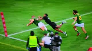 Magic Moments Malcolm Marx try Bokke vs All Blacks Rugby Champs 24 [upl. by Vincelette]