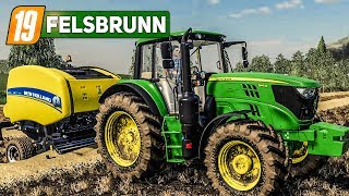 LS19 Felsbrunn 2 STROHBALLEN pressen  LANDWIRTSCHAFTS SIMULATOR 2019 [upl. by Eirrot398]