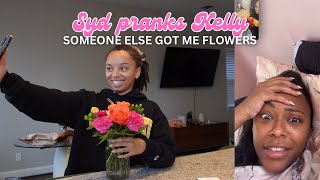 PRANKING MY GIRLFRIEND  WHO GOT ME FLOWERS WLW LESBIAN COUPLE QUEER COUPLE LGBTQ [upl. by Yralih]