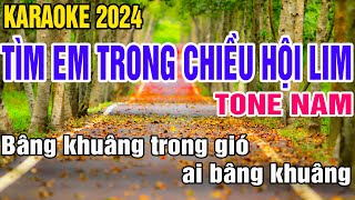 Tìm Em Trong Chiều Hội Lim Karaoke Tone Nam Nhạc Sống gia huy karaoke [upl. by Eserrehs]