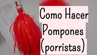 Como Hacer Pompones de Rafia [upl. by Anitnemelc]