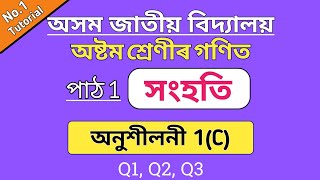 assam jatiya bidyalay class 8 maths lesson 1  ajb class 8 maths ex 1c [upl. by Garin]