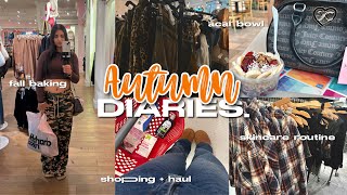 autumn diaries ♡  fall outfits cinnamon rolls skincare school  more [upl. by Menard]