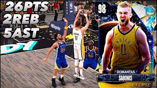 NBA2K24 MYTEAM GALAXY OPAL DOMANTAS SABONIS GAMEPLAY HE’S 10x BETTER THAN I THOUGHT ‼️🔥👀 [upl. by Eirbua]