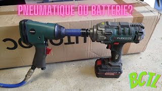 TEST PARKSIDE boulonneuse pneumatique ou batterie [upl. by Atteram114]