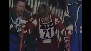 Hansi Hinterseer 1 Austrian win Kitzbühel World Cup Slalom Race 1974 2nd Kniewasser 3rd Thöni [upl. by Aidul]