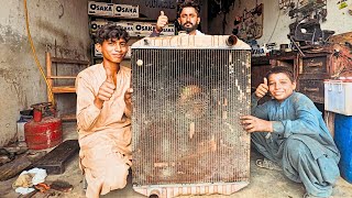 How to Restore and Clean a Truck Radiator Detailed Process Pakistani Truck [upl. by Uzziel887]