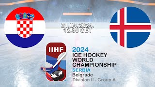 IIHF World Championship D2A  Croatia  Iceland [upl. by Naj457]