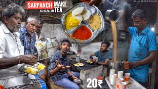 India’s Ex Politician Sell Tea amp Breakfast  Andhra Thummapala  Sanjay Tea Stall  Street Food [upl. by Jayme66]