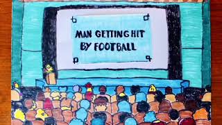 Hans Moleman Man Getting Hit By Football Stop Motion Recreation [upl. by Ali]