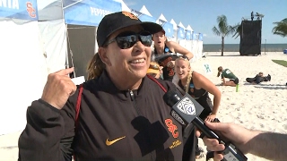 USC head coach Anna Collier on Trojans advancing Beach volleyball is getting better and better [upl. by Ardelle564]