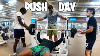 BRUTAL Push Day with Swole Coach ft YDN [upl. by Assirrec843]