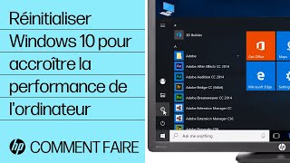 Réinitialiser Windows 10 pour accroître la performance de lordinateur  HP Support [upl. by Airdnek]