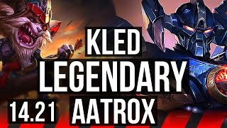 KLED vs AATROX TOP  1107 8 solo kills Legendary  KR Diamond  1421 [upl. by Eintrok]