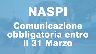 Naspi comunicazione Obbligatoria entro il 31 Marzo [upl. by Nodyarg65]