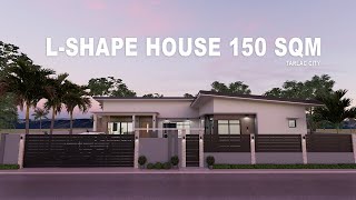 LSHAPE BUNGALOW HOUSE DESIGN [upl. by Allac]